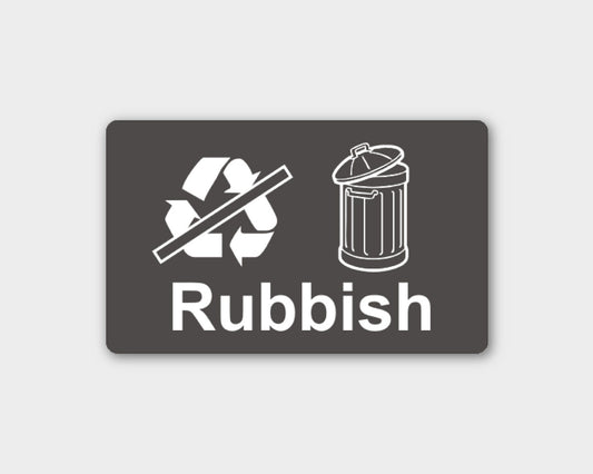 Small Household Stickers – Wheelie Rubbish Signs