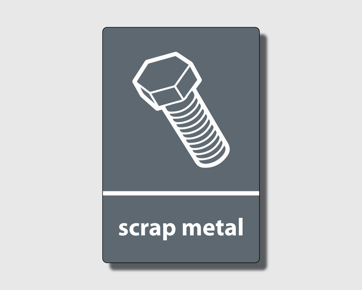 Recycling Sticker - Scrap Metal (WRAP Compliant) - RW020 – Wheelie Stickers