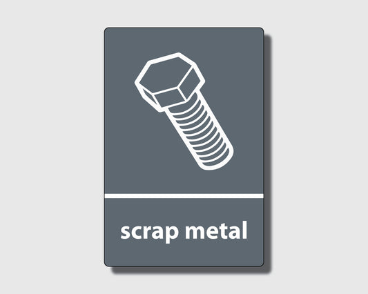Recycling Sticker - Scrap Metal (WRAP Compliant) - RW020