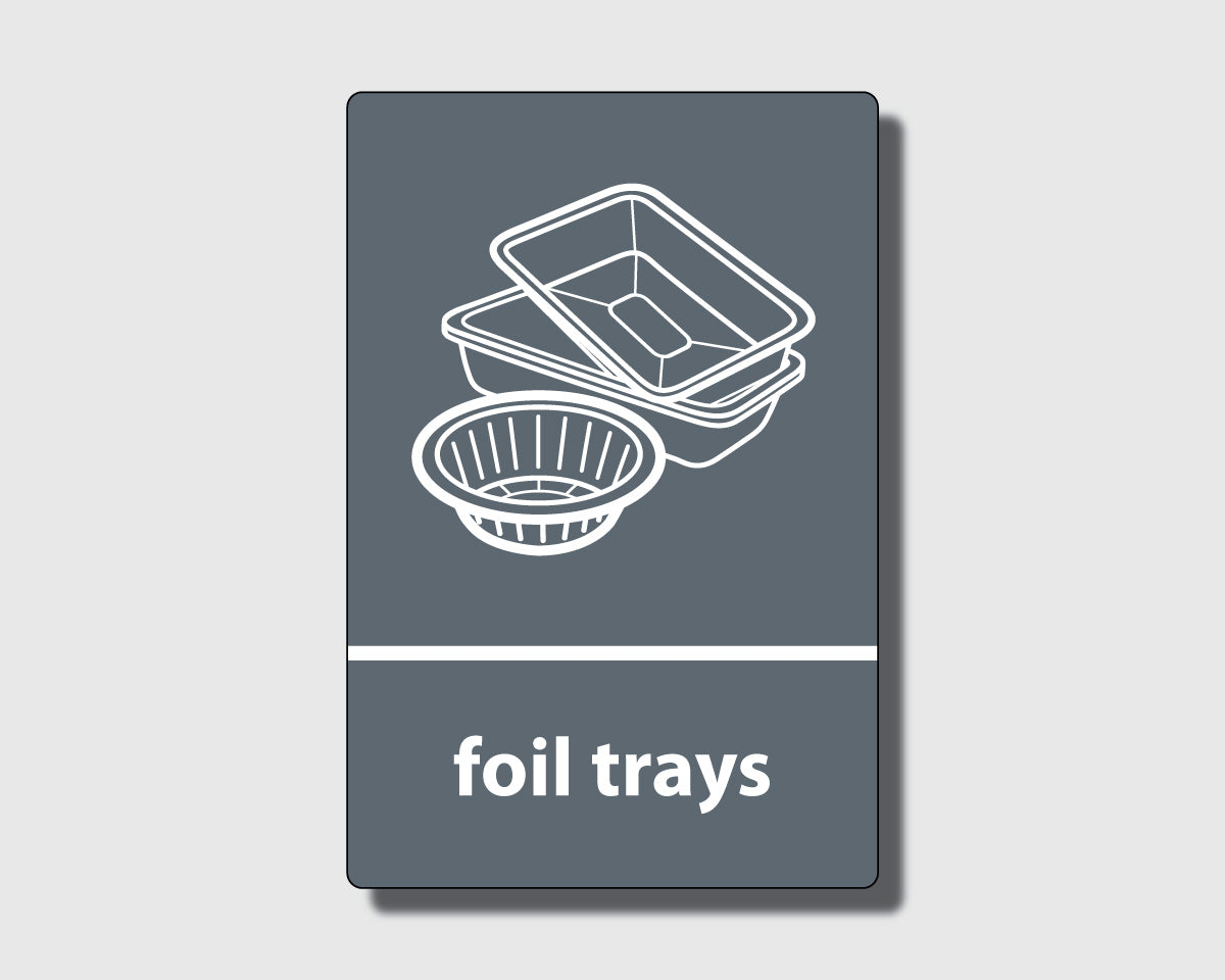 Recycling Sticker - Foil Trays (WRAP Compliant) - RW022
