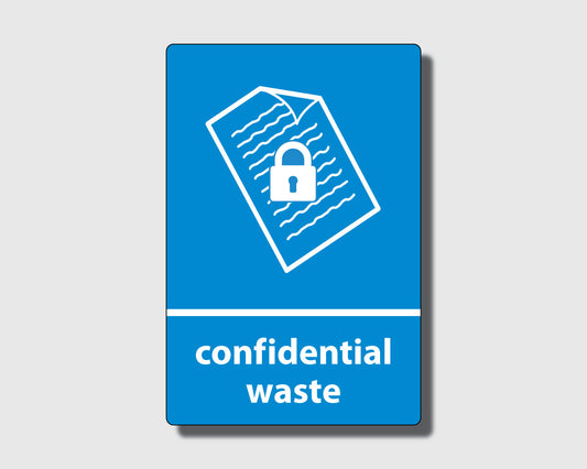 Recycling Sticker - Confidential Waste (WRAP Compliant) - RW021