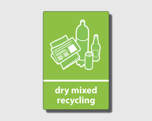 Recycling Sticker - Dry Mixed Recycling (WRAP Compliant) - RW027