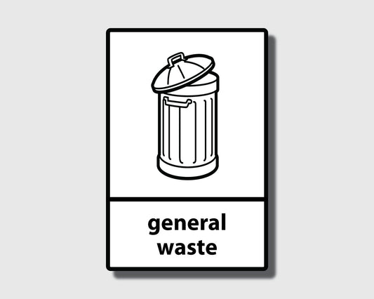 Recycling Sticker - General Waste (WRAP Compliant) - RW028