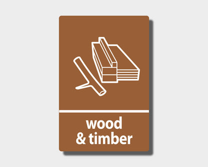 Recycling Sticker - Wood & Timber (WRAP Compliant) - RW030