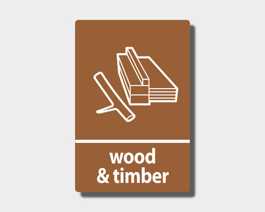 Recycling Sticker - Wood & Timber (WRAP Compliant) - RW030