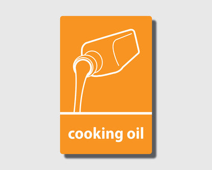 Recycling Sticker - Cooking Oil (WRAP Compliant) - RW036