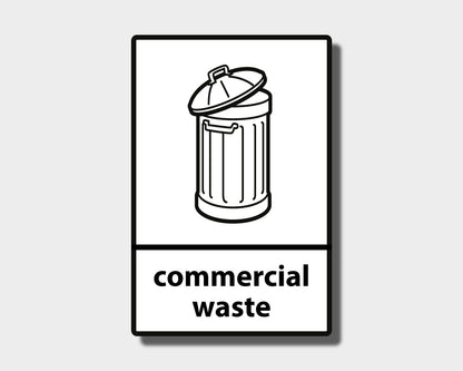 Recycling Sticker - Commercial Waste (WRAP Compliant) - RW040