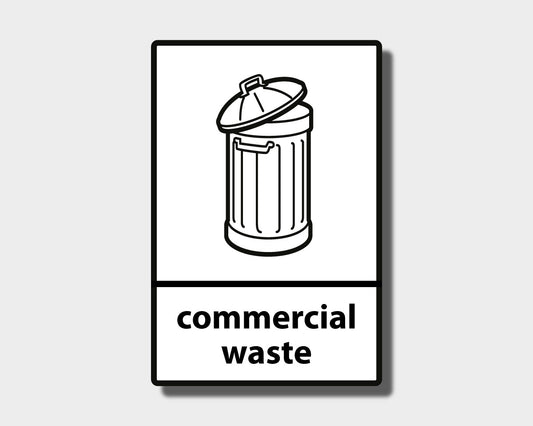 Recycling Sticker - Commercial Waste (WRAP Compliant) - RW040
