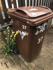 3 Sets of Decorative Butterflies and Flowers Stickers for Wheelie Bins