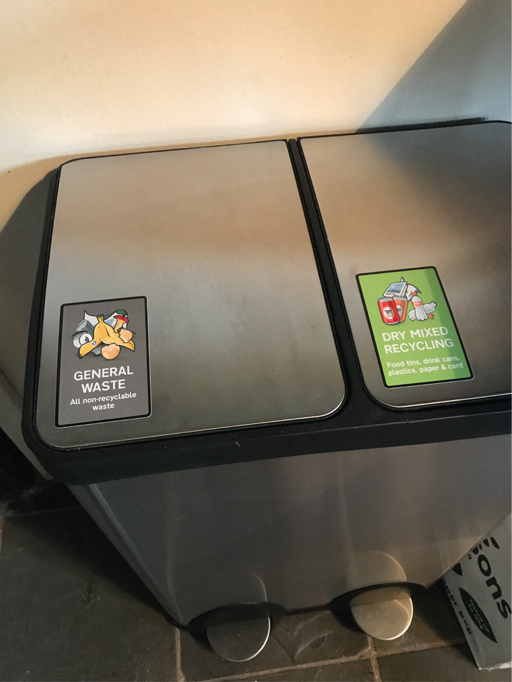 Pack of 7 Premium Wheelie Bin Waste Type Stickers