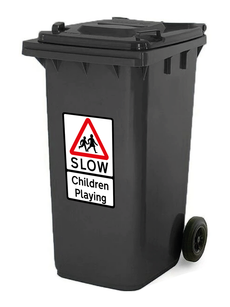 Pack of 3 SLOW Children Playing Warning Sticker Signs